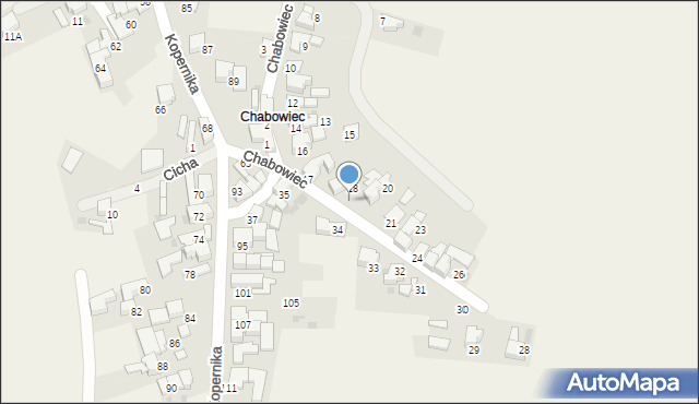 Borucin, Chabowiec, 19, mapa Borucin