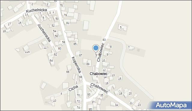 Borucin, Chabowiec, 3, mapa Borucin