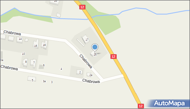 Bożnów, Chabrowa, 15, mapa Bożnów