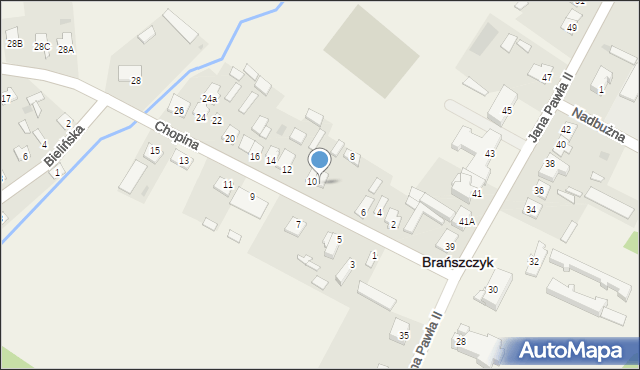 Brańszczyk, Chopina Fryderyka, 10A, mapa Brańszczyk