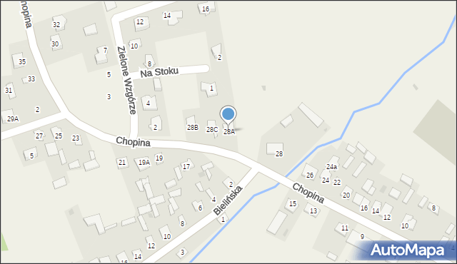 Brańszczyk, Chopina Fryderyka, 28A, mapa Brańszczyk