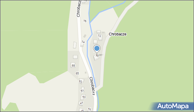 Brenna, Chrobaczy, 70, mapa Brenna