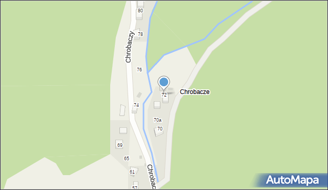 Brenna, Chrobaczy, 72, mapa Brenna