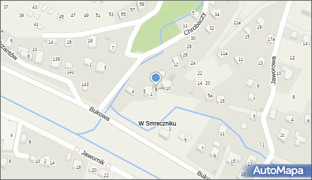 Brenna, Chrobaczy, 8, mapa Brenna