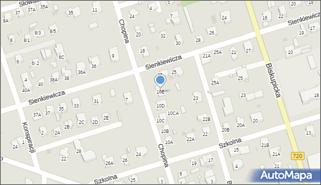 Brwinów, Chopina Fryderyka, 10E, mapa Brwinów