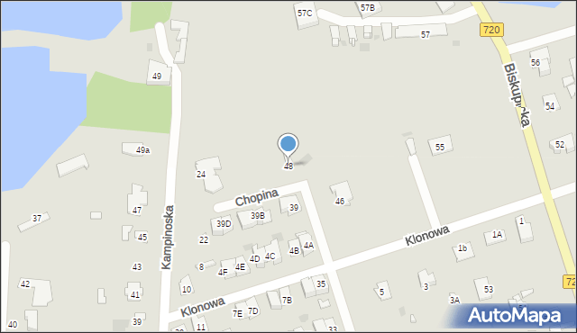 Brwinów, Chopina Fryderyka, 48, mapa Brwinów