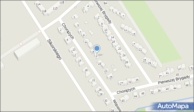 Brzeg, Chorążych, 17, mapa Brzeg