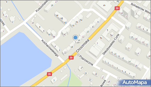 Brzeg, Chocimska, 16, mapa Brzeg