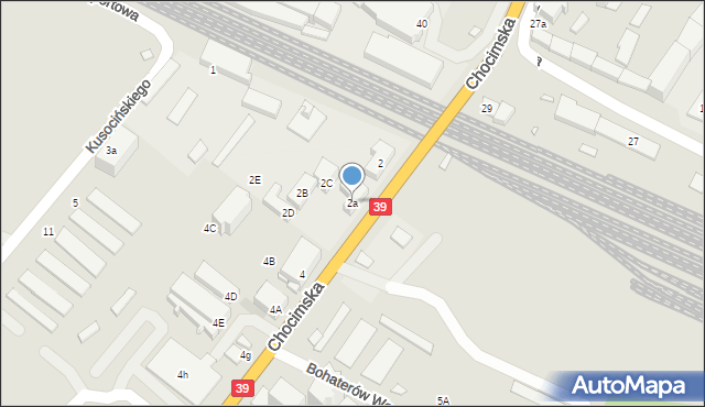 Brzeg, Chocimska, 2a, mapa Brzeg