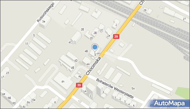 Brzeg, Chocimska, 4, mapa Brzeg