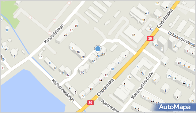 Brzeg, Chocimska, 6b, mapa Brzeg