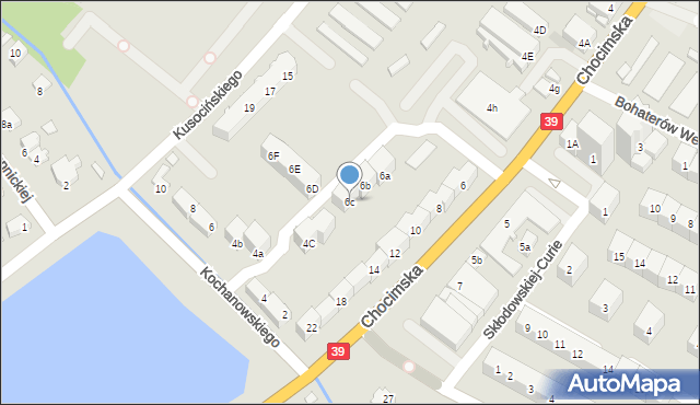 Brzeg, Chocimska, 6c, mapa Brzeg