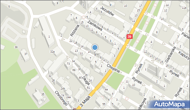 Brzeg, Chopina Fryderyka, 8, mapa Brzeg