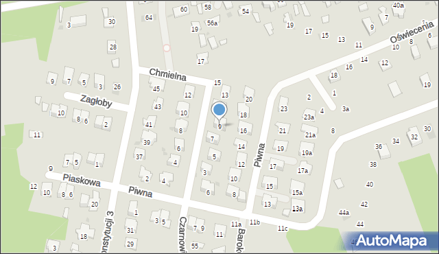 Brzesko, Chmielna, 9, mapa Brzesko