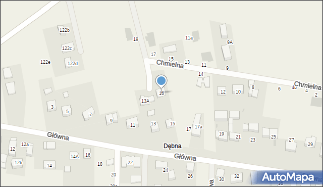 Brzezia Łąka, Chmielna, 16, mapa Brzezia Łąka