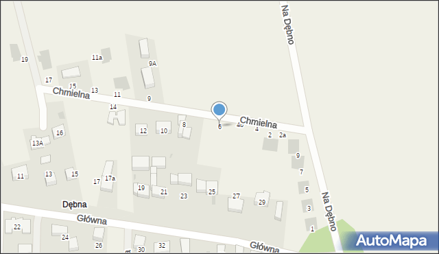 Brzezia Łąka, Chmielna, 6, mapa Brzezia Łąka