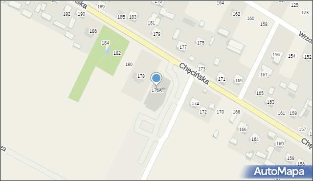 Brzeziny, Chęcińska, 176A, mapa Brzeziny