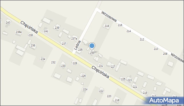 Brzeziny, Chęcińska, 233, mapa Brzeziny