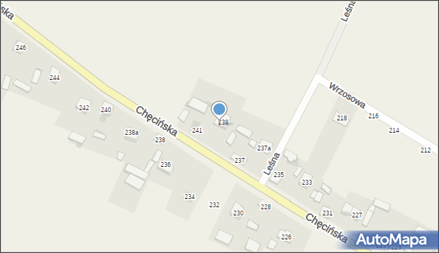 Brzeziny, Chęcińska, 239A, mapa Brzeziny