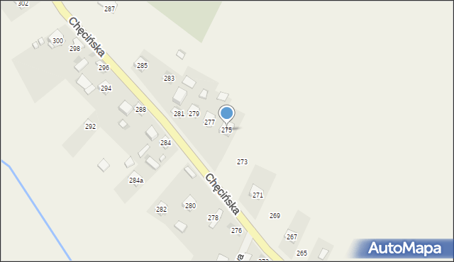 Brzeziny, Chęcińska, 275, mapa Brzeziny