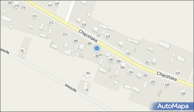 Brzeziny, Chęcińska, 362, mapa Brzeziny