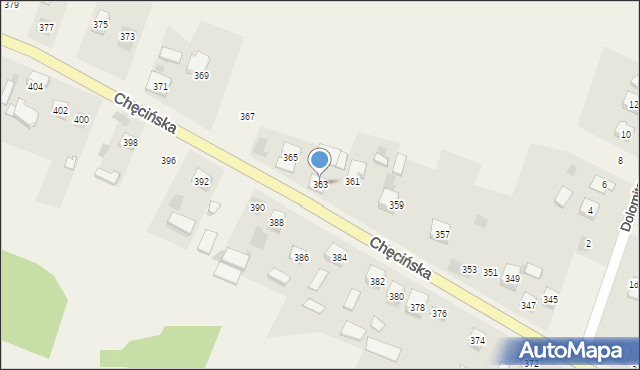 Brzeziny, Chęcińska, 363, mapa Brzeziny