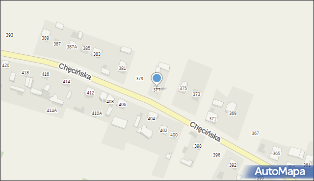 Brzeziny, Chęcińska, 377, mapa Brzeziny