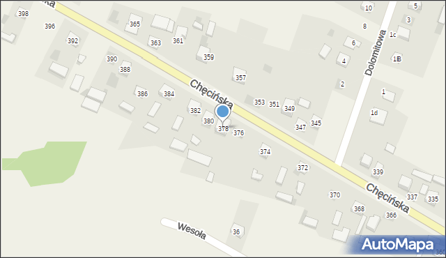 Brzeziny, Chęcińska, 378, mapa Brzeziny