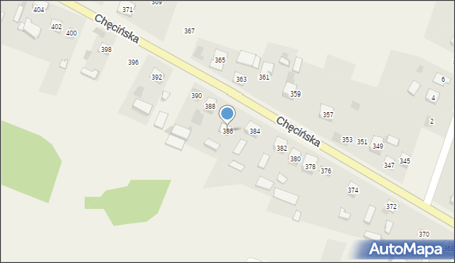 Brzeziny, Chęcińska, 386, mapa Brzeziny