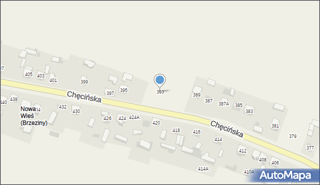 Brzeziny, Chęcińska, 393, mapa Brzeziny