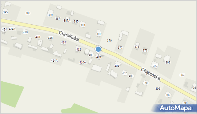 Brzeziny, Chęcińska, 406, mapa Brzeziny