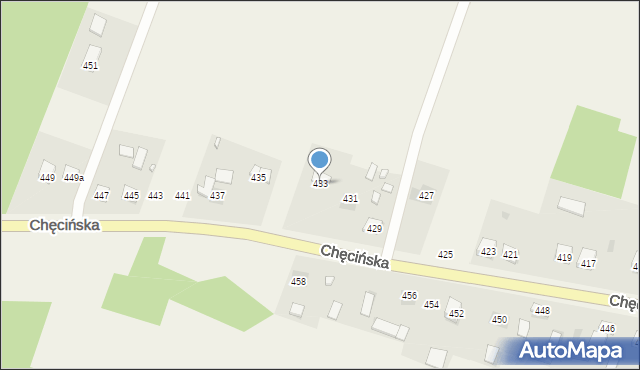 Brzeziny, Chęcińska, 433, mapa Brzeziny