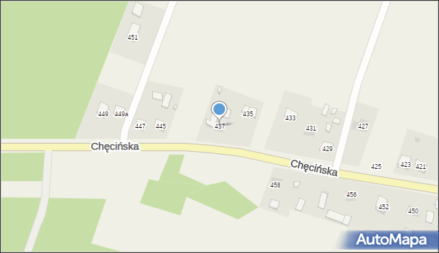 Brzeziny, Chęcińska, 437, mapa Brzeziny