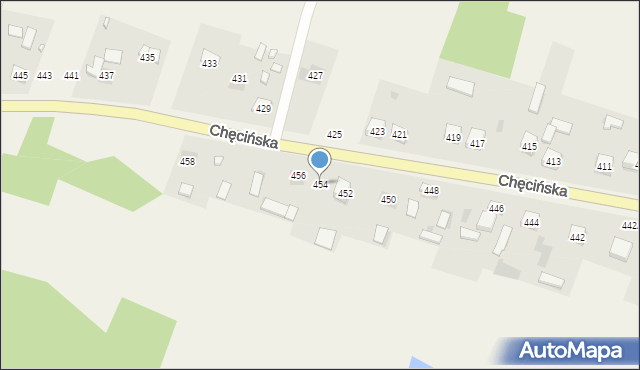 Brzeziny, Chęcińska, 454, mapa Brzeziny