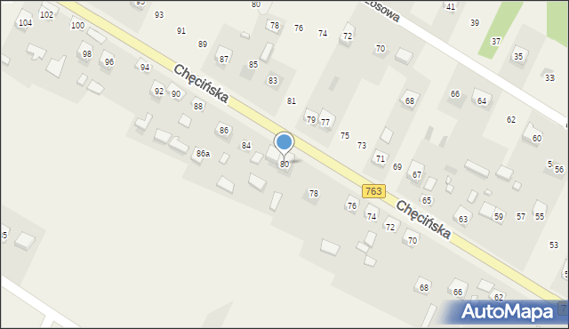 Brzeziny, Chęcińska, 80, mapa Brzeziny