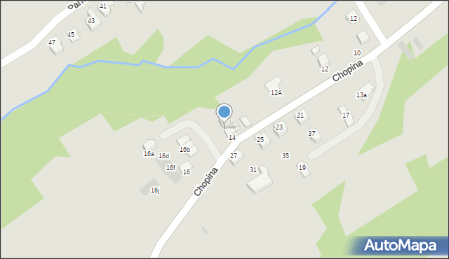 Brzozów, Chopina Fryderyka, 14a, mapa Brzozów