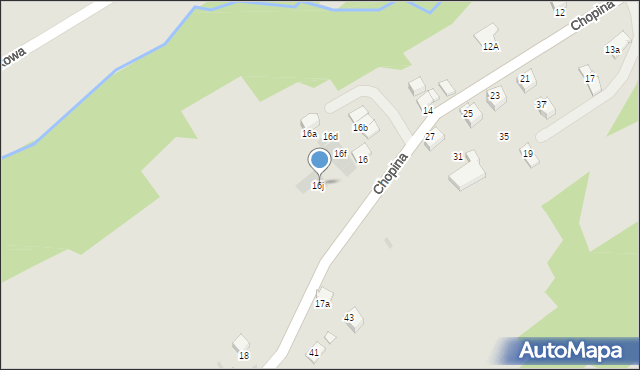 Brzozów, Chopina Fryderyka, 16j, mapa Brzozów