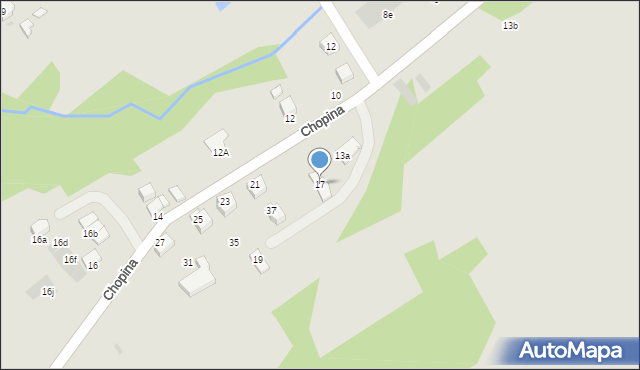 Brzozów, Chopina Fryderyka, 17, mapa Brzozów