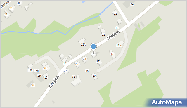 Brzozów, Chopina Fryderyka, 21, mapa Brzozów