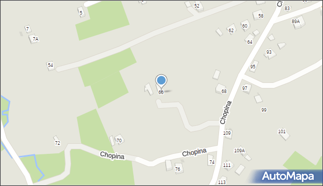 Brzozów, Chopina Fryderyka, 66, mapa Brzozów