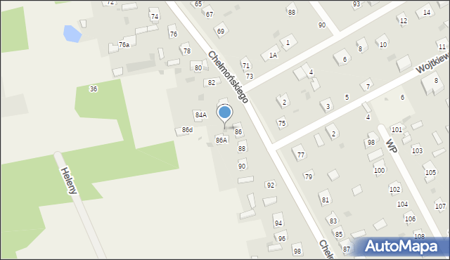 Budy-Grzybek, Chełmońskiego, 86c, mapa Budy-Grzybek