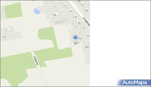Budy-Grzybek, Chełmońskiego, 86d, mapa Budy-Grzybek
