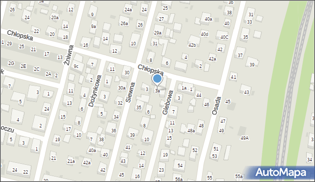 Bydgoszcz, Chłopska, 3a, mapa Bydgoszczy