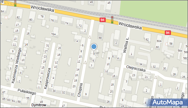 Bytom, Chopina Fryderyka, 3, mapa Bytomia