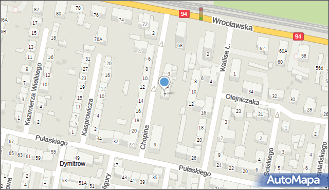 Bytom, Chopina Fryderyka, 7, mapa Bytomia