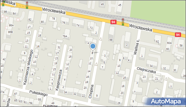 Bytom, Chopina Fryderyka, 8, mapa Bytomia