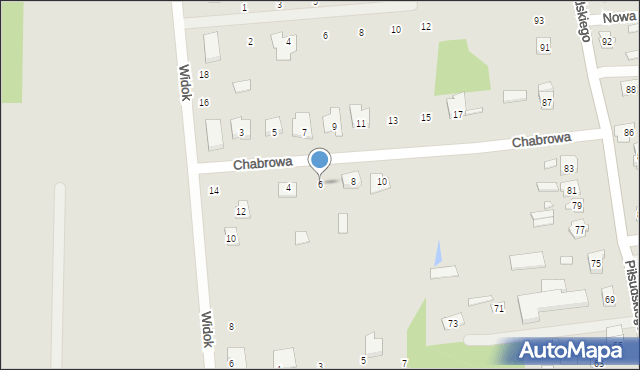 Cegłów, Chabrowa, 6, mapa Cegłów
