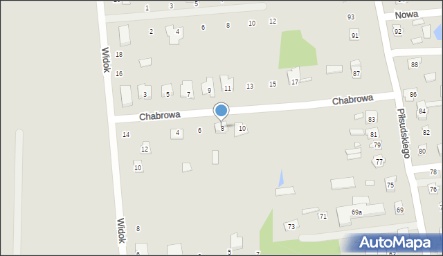 Cegłów, Chabrowa, 8, mapa Cegłów