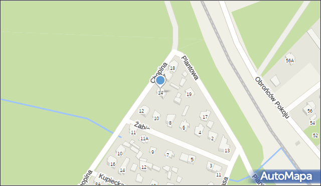 Celestynów, Chopina Fryderyka, 14, mapa Celestynów