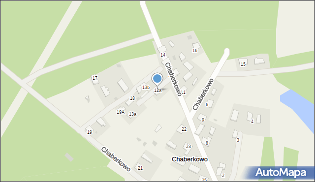 Chaberkowo, Chaberkowo, 12a, mapa Chaberkowo